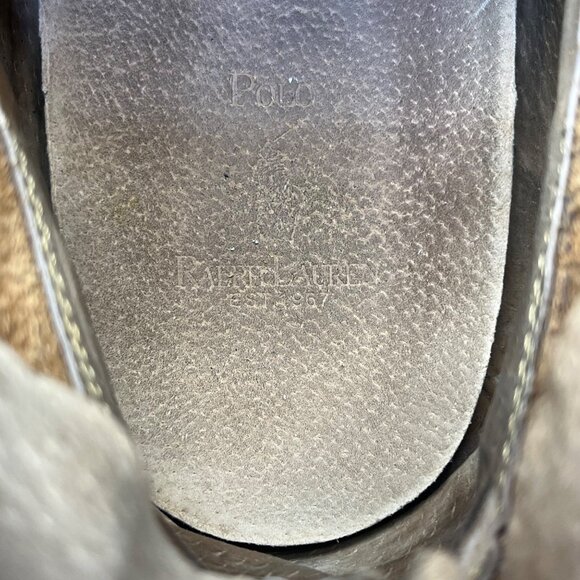 Polo Ralph Lauren Men’s Brown Leather Lace Up Rumford Moc Toe Ankle Boots Sz 12D - Picture 7 of 12